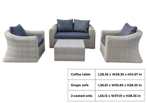 ALU-WICKER SOFA SET_HTLA020